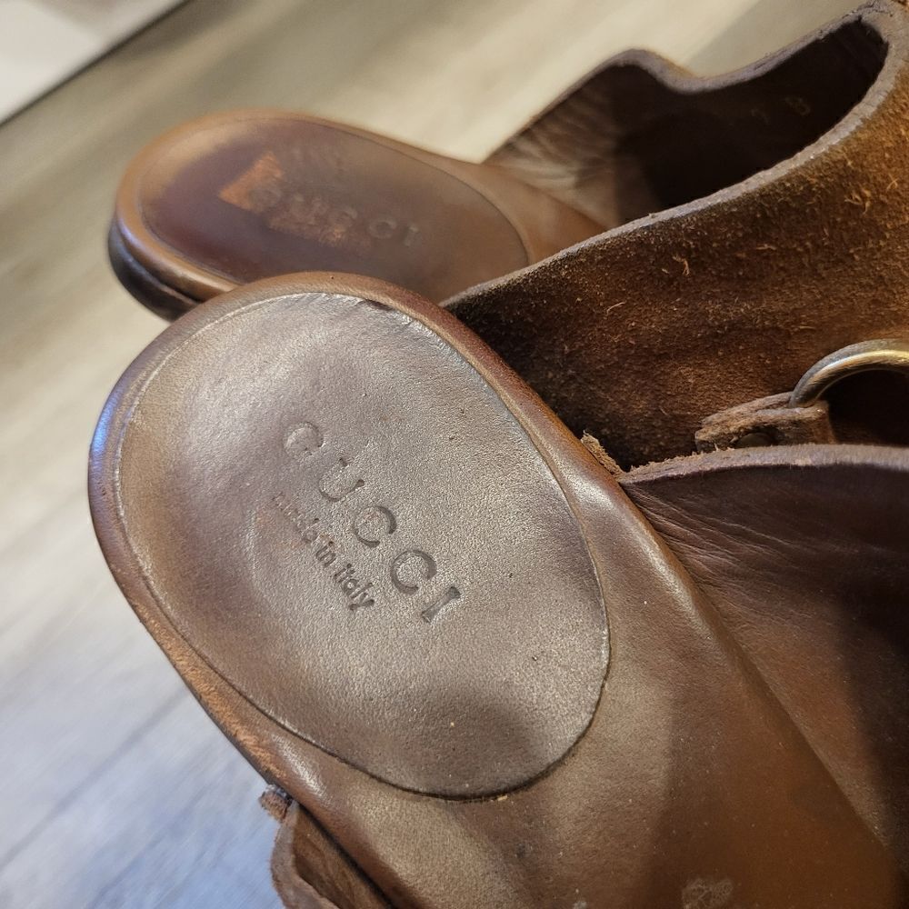 Gucci brown suede mules - Picture 7 of 10